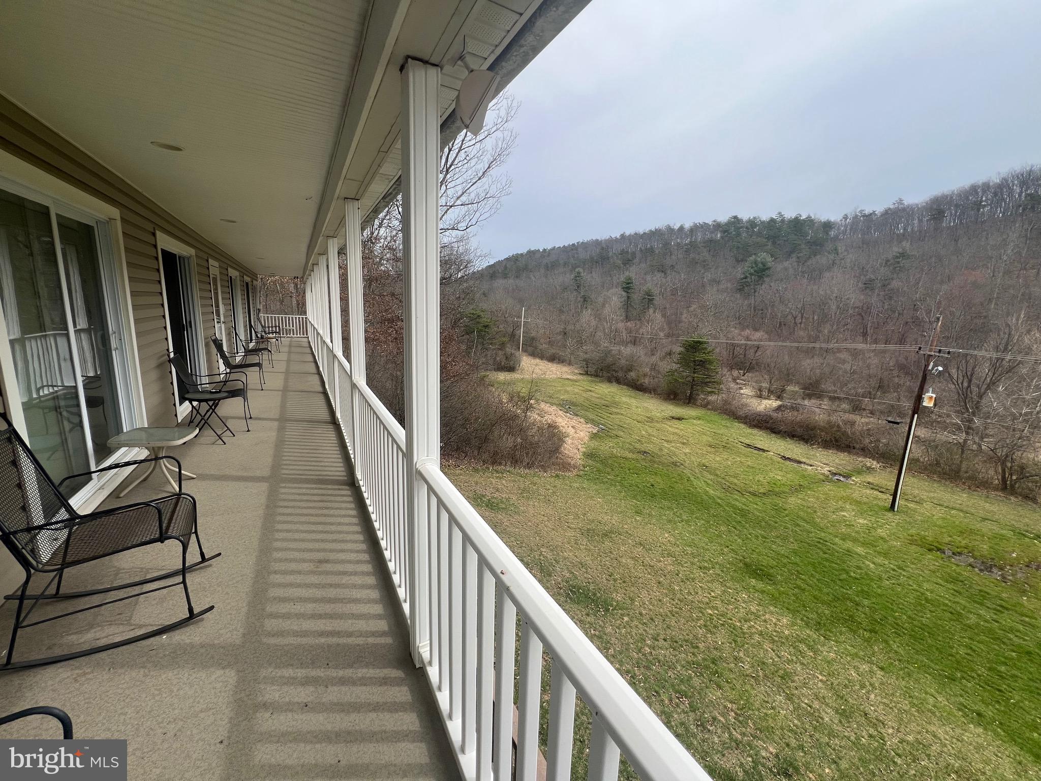 a view of a balcony