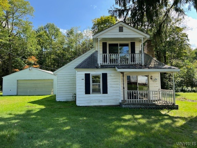 Front of House and 2-Car Detached garage