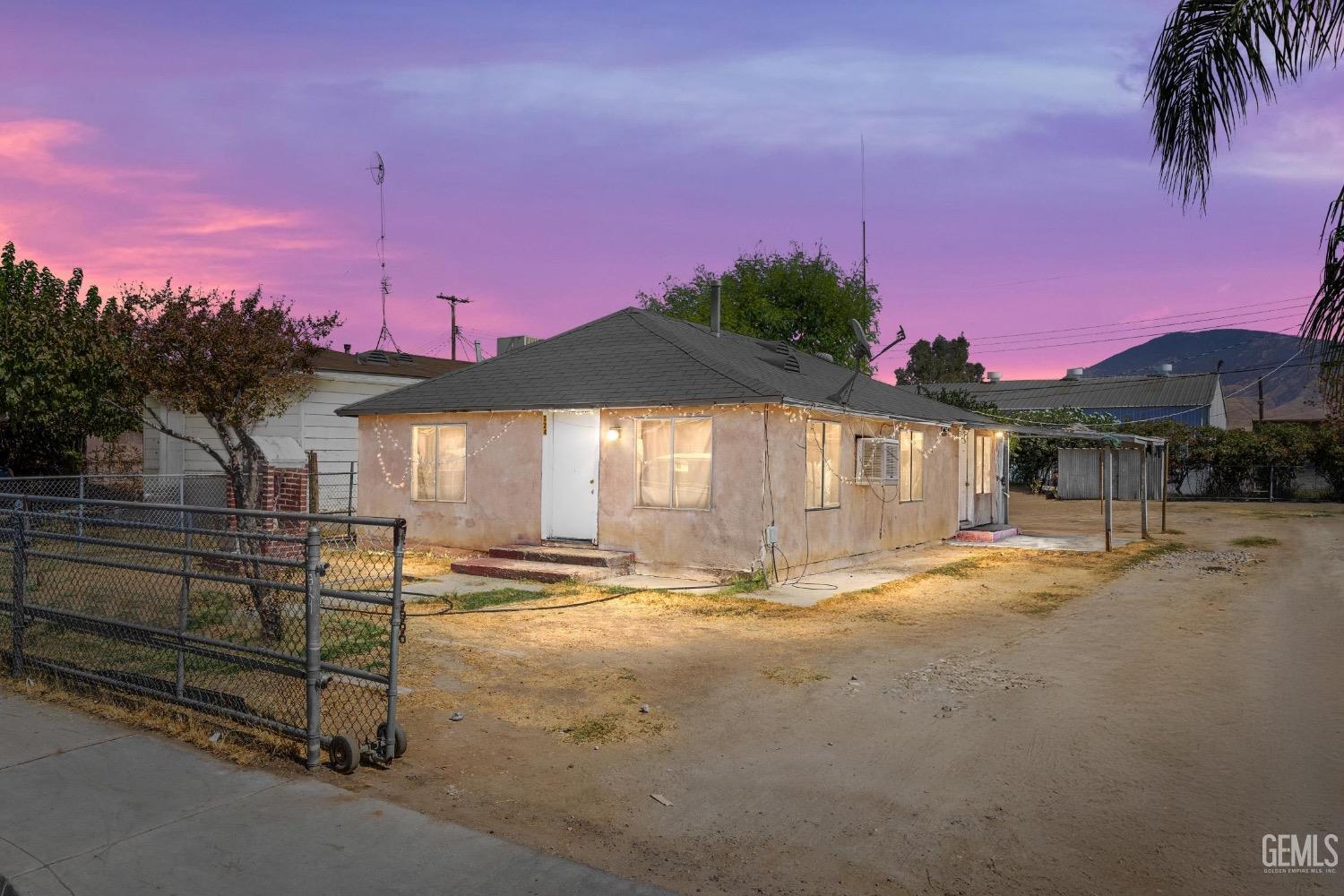 a view of a house with a patio