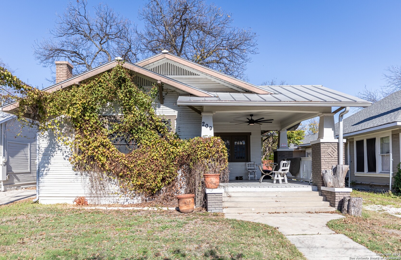 front view of a house with a porch