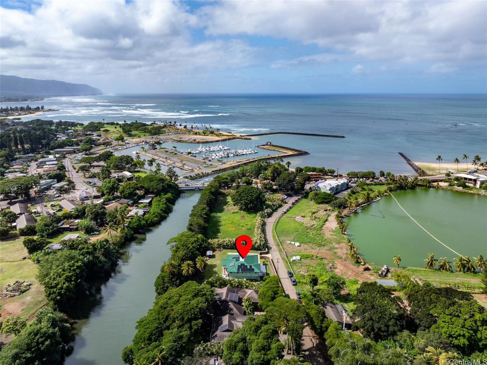 an aerial view of beach residential houses with outdoor space