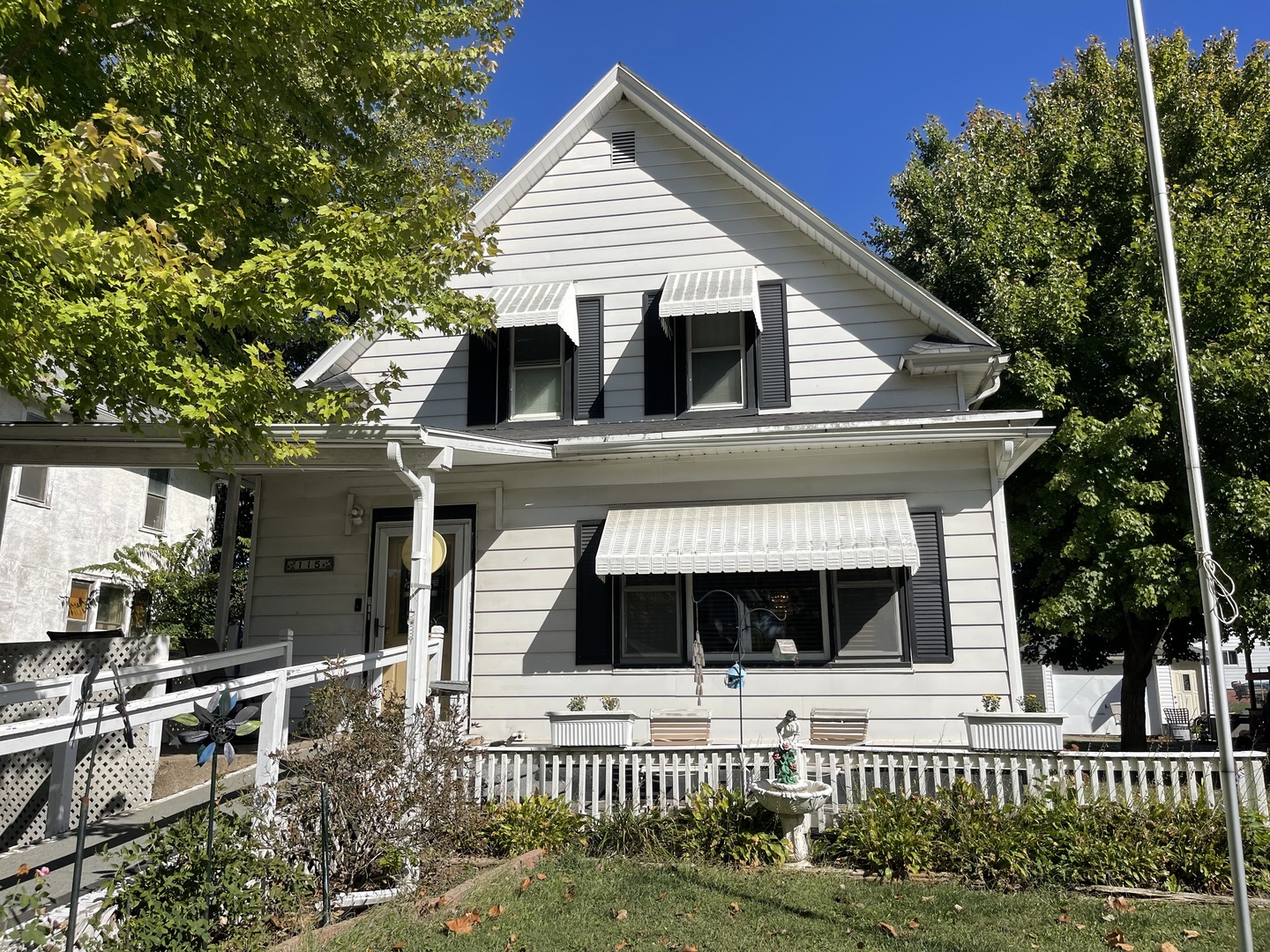 a view of a house with a balcony