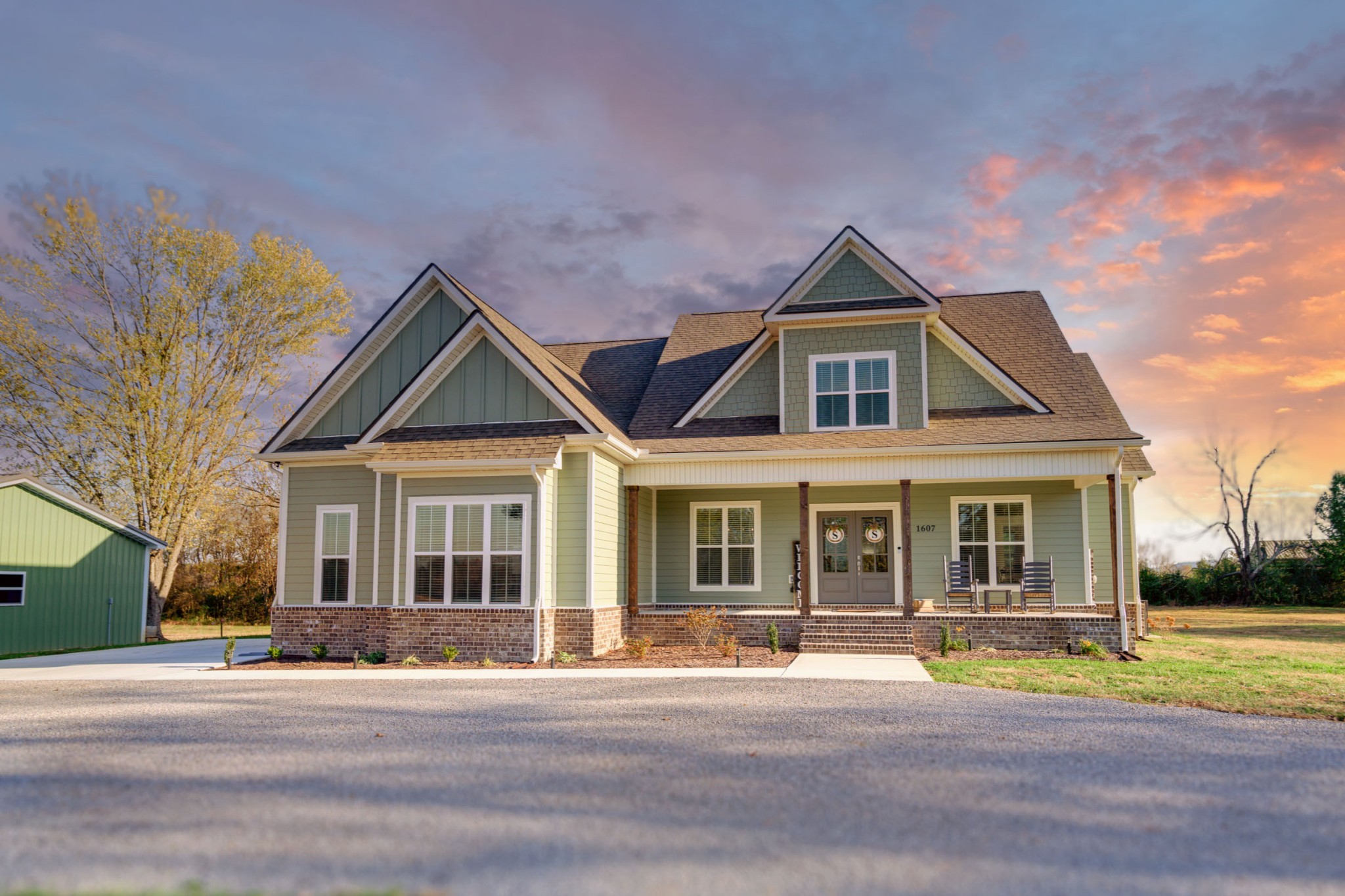 front view of residential houses