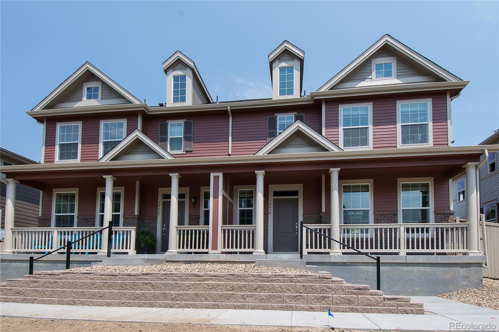 a front view of a house