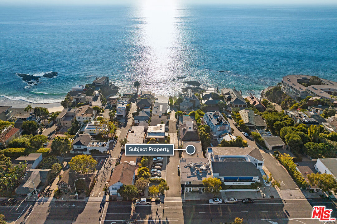 an aerial view of multiple house