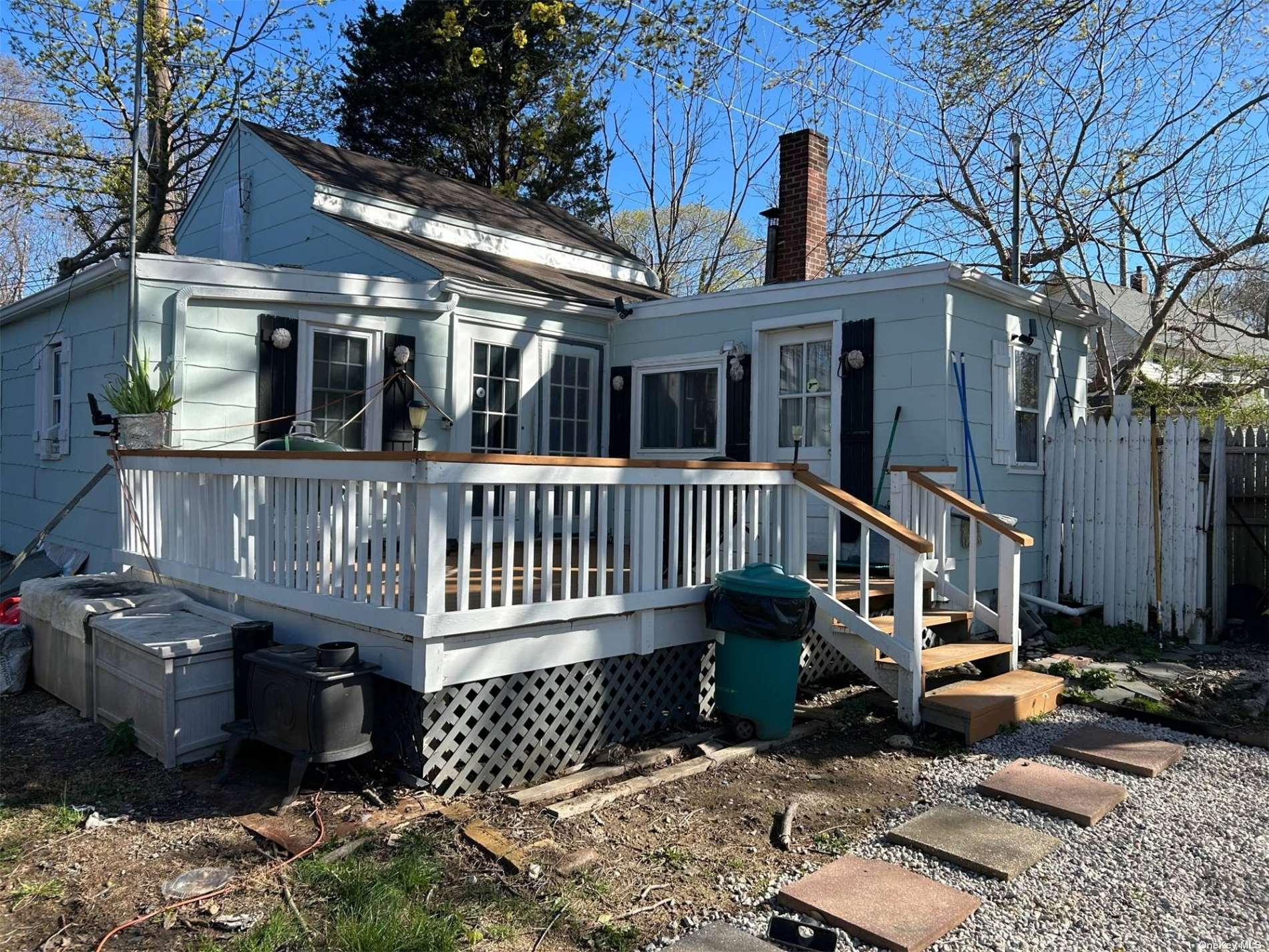 a view of a house with a deck