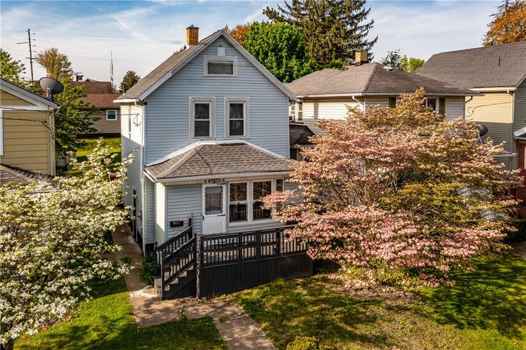 front view of house with a yard