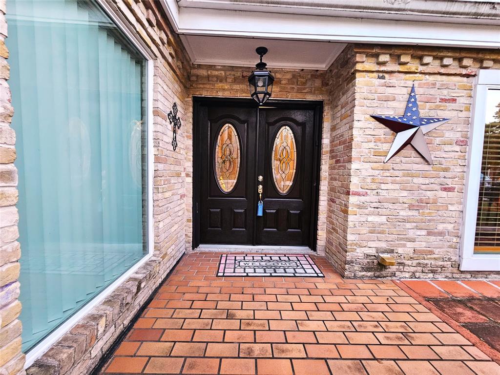 a view of a entryway door of the house