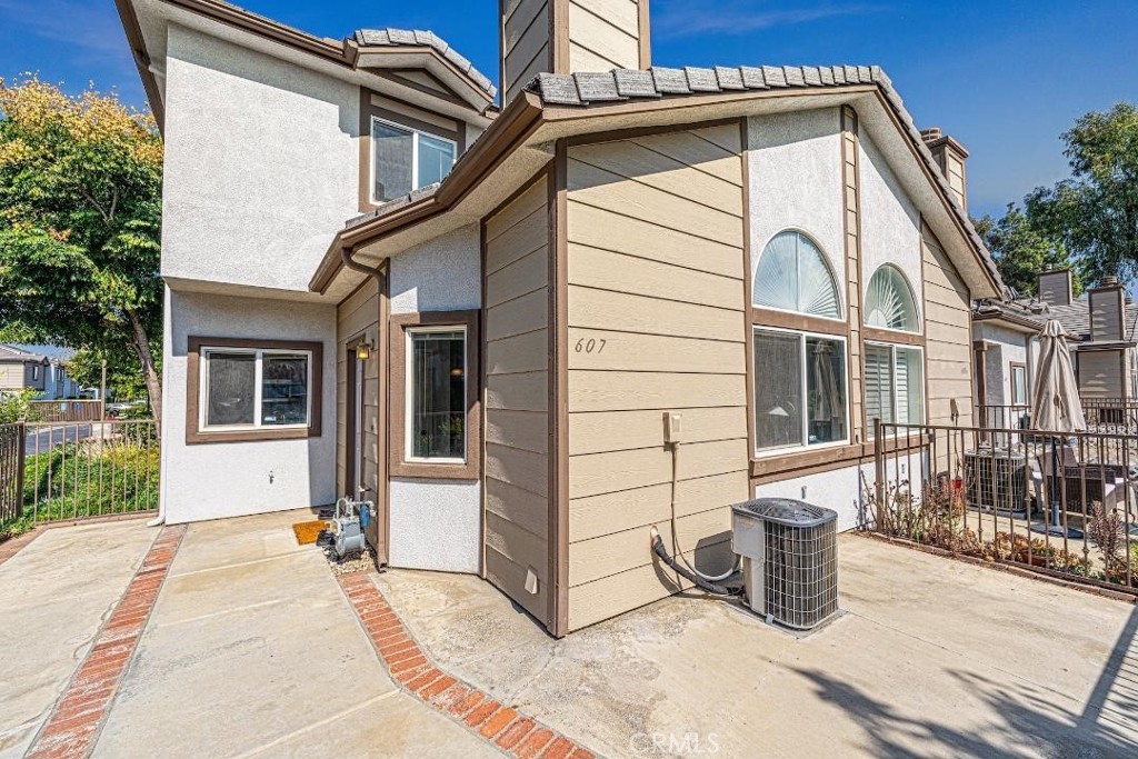 a view of a house with a patio