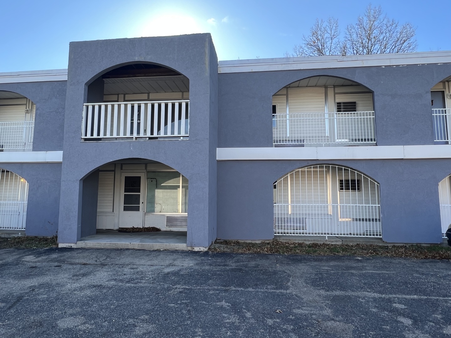 a front view of a house