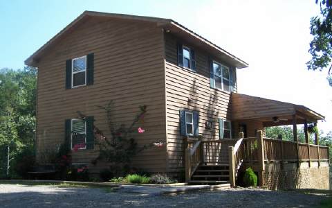 a front view of a house