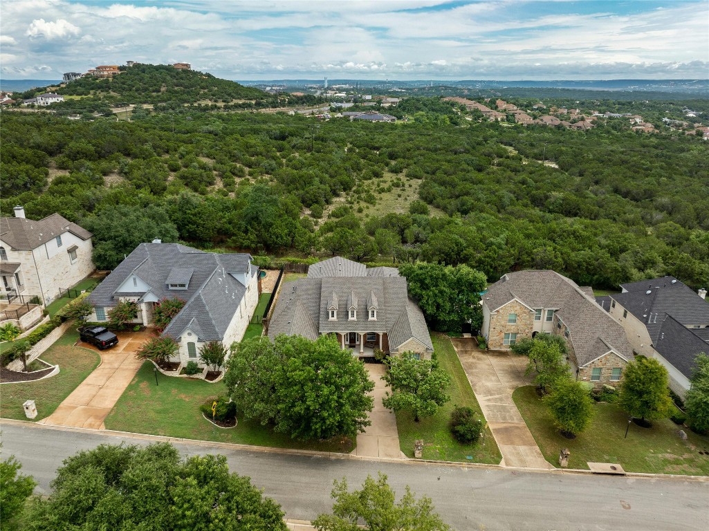 an aerial view of multiple house