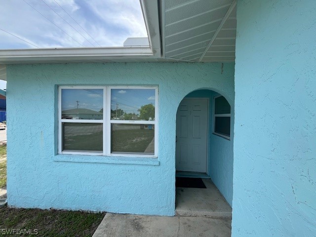 a view of front door of house