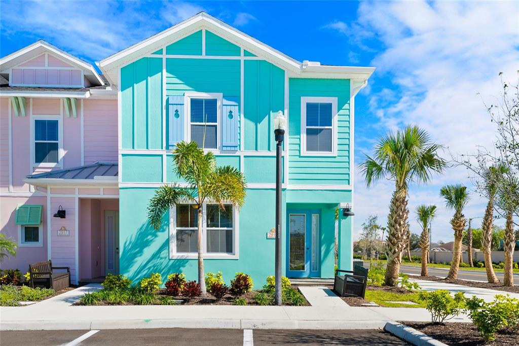 a front view of a house having yard