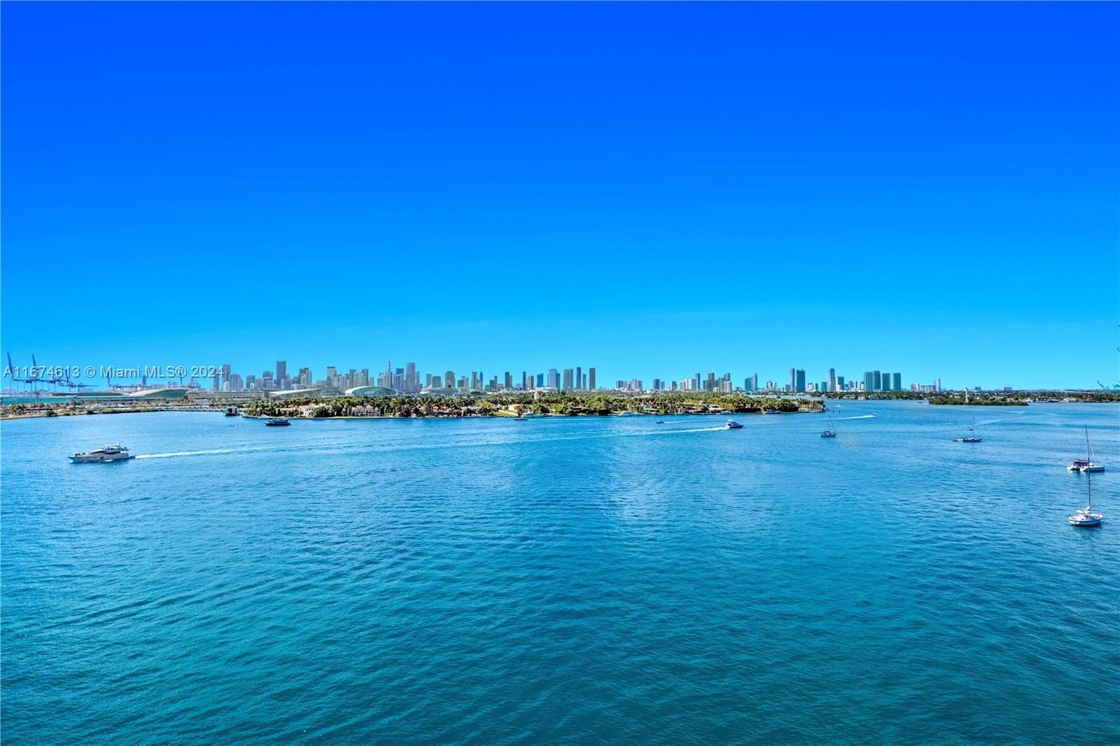 a view of an ocean with city view