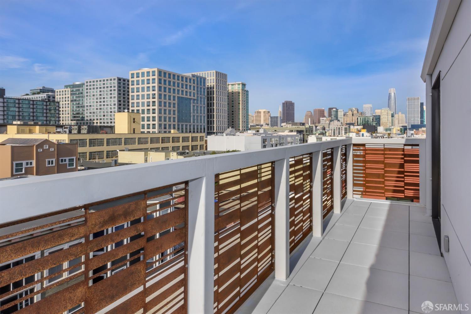 a view of city from balcony