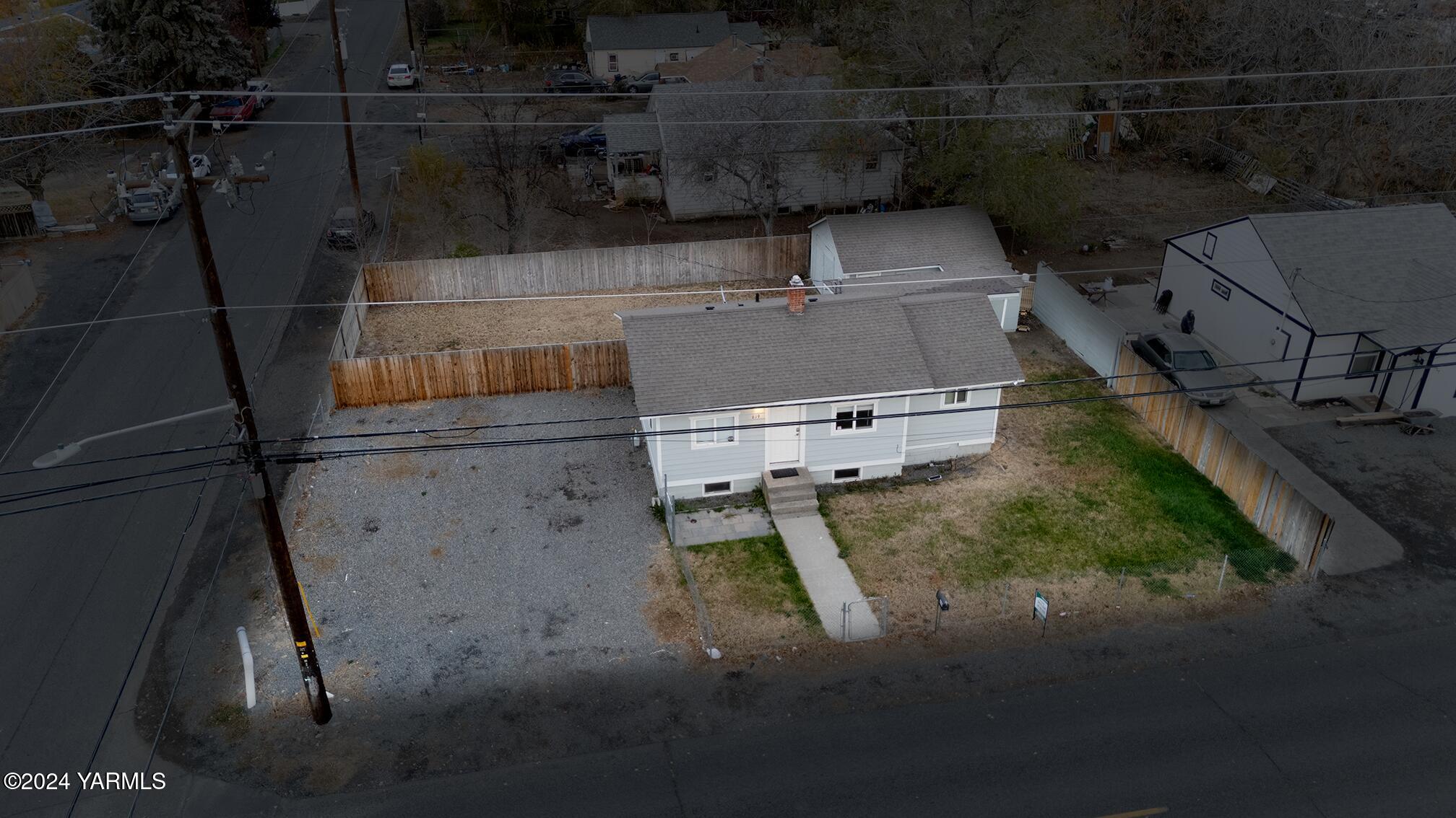 a bird view of a house