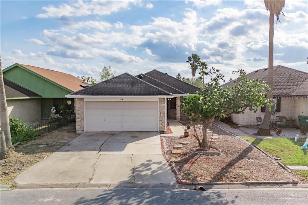 a view of a house with a patio