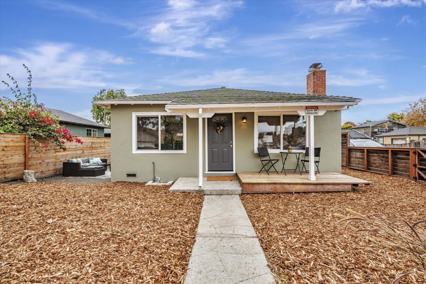 front view of a house with a porch