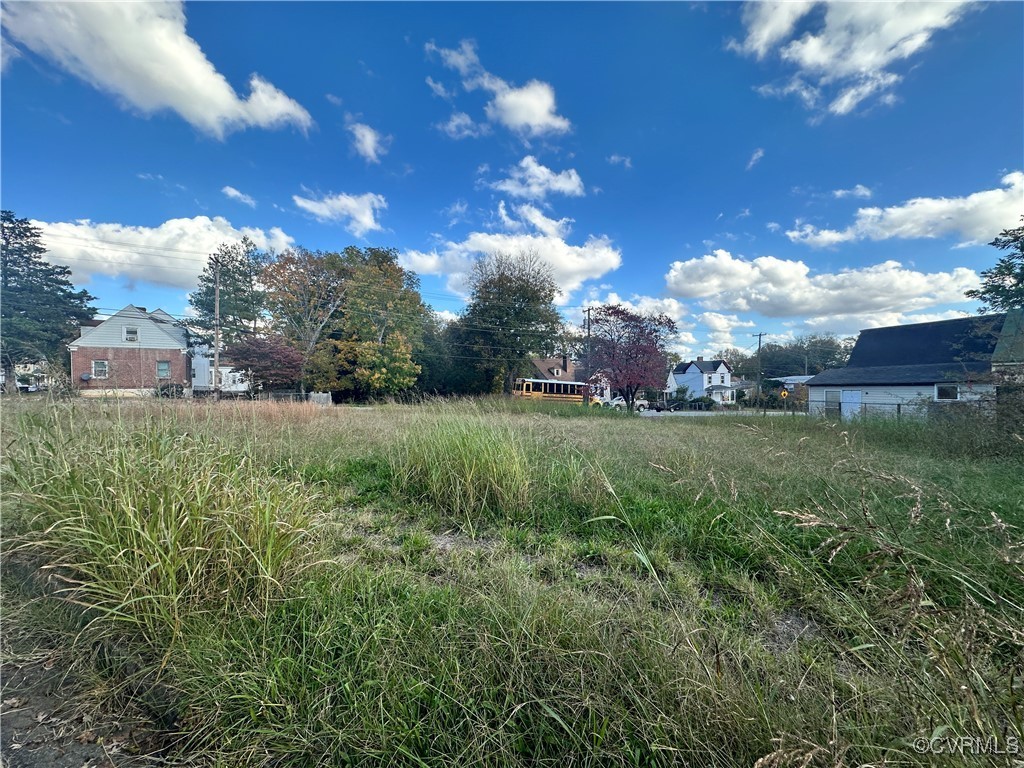 a view of a green yard