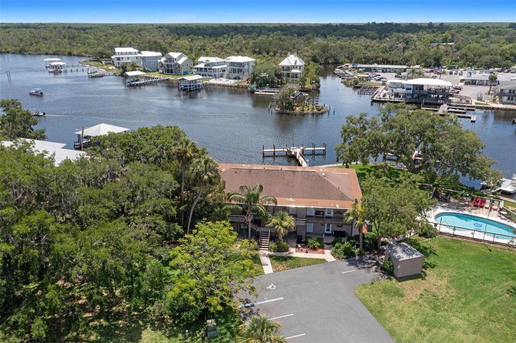 an aerial view of multiple house