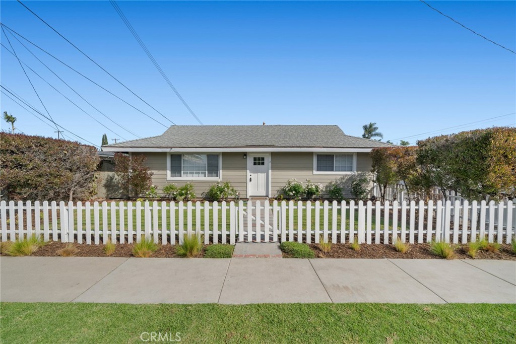 a front view of a house