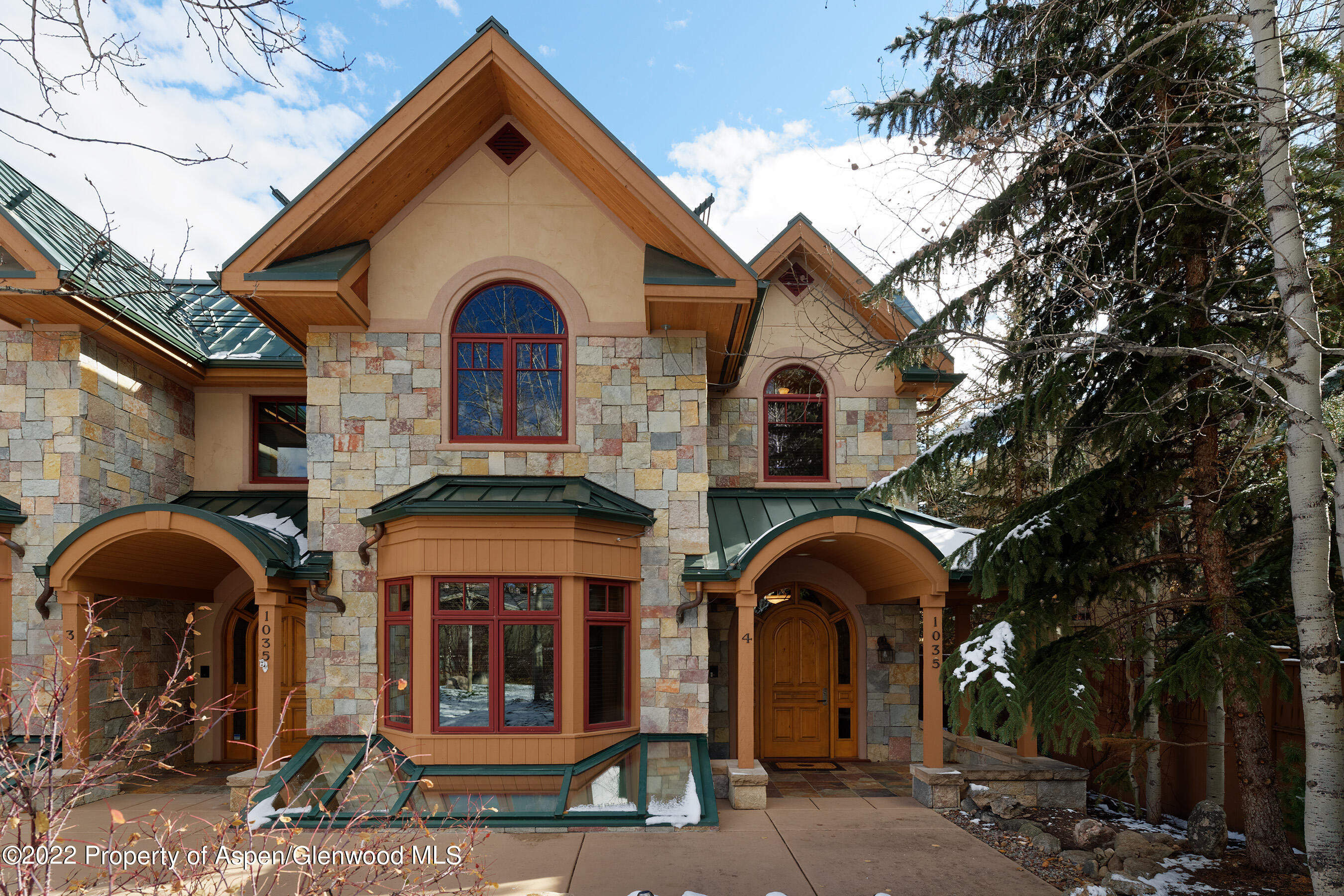 a front view of a house