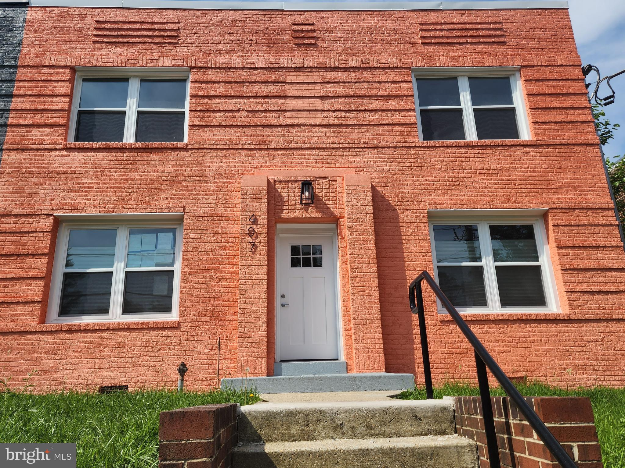 a front view of a house