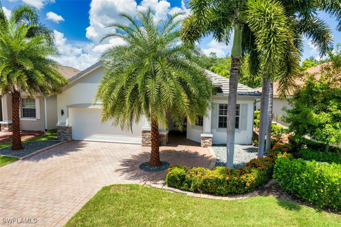 a house with palm tree in front of it