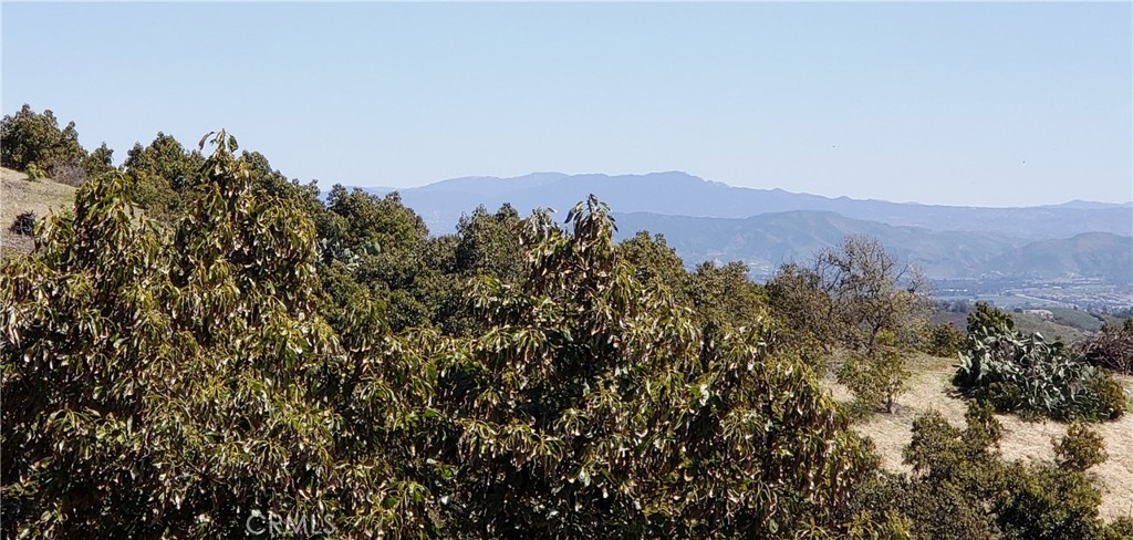 an aerial view of mountain with trees around