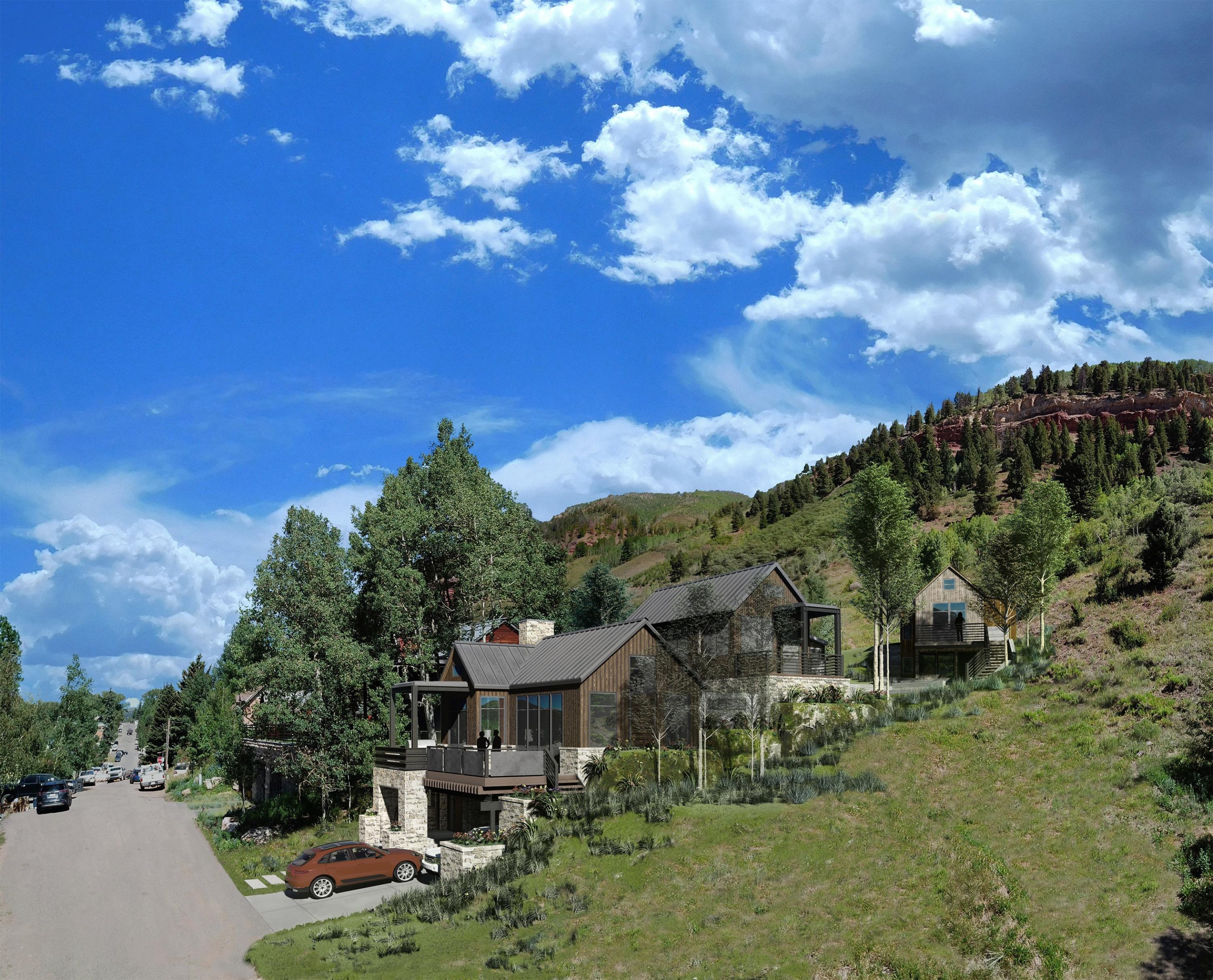 a view of a house with a yard