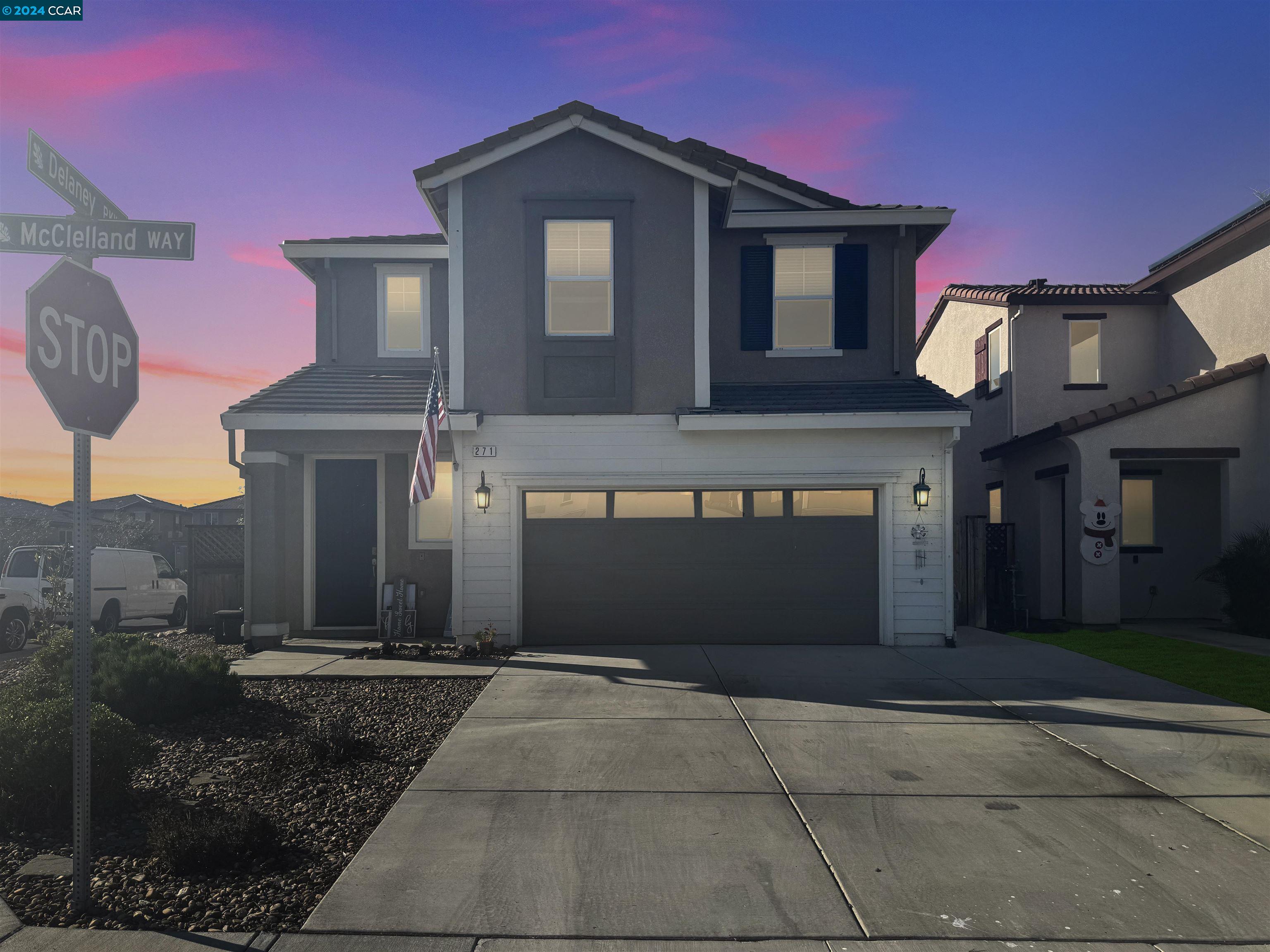 a front view of a house