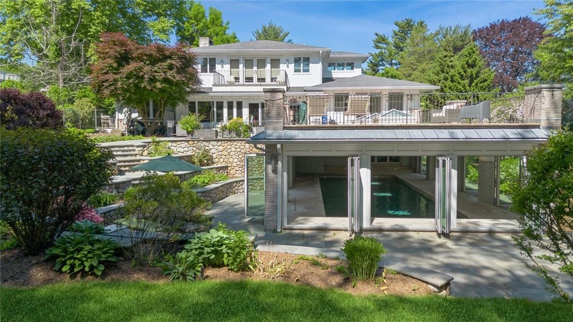 a house view with a garden space