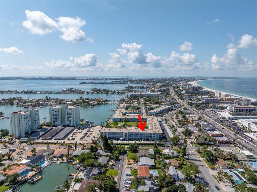 an aerial view of a city