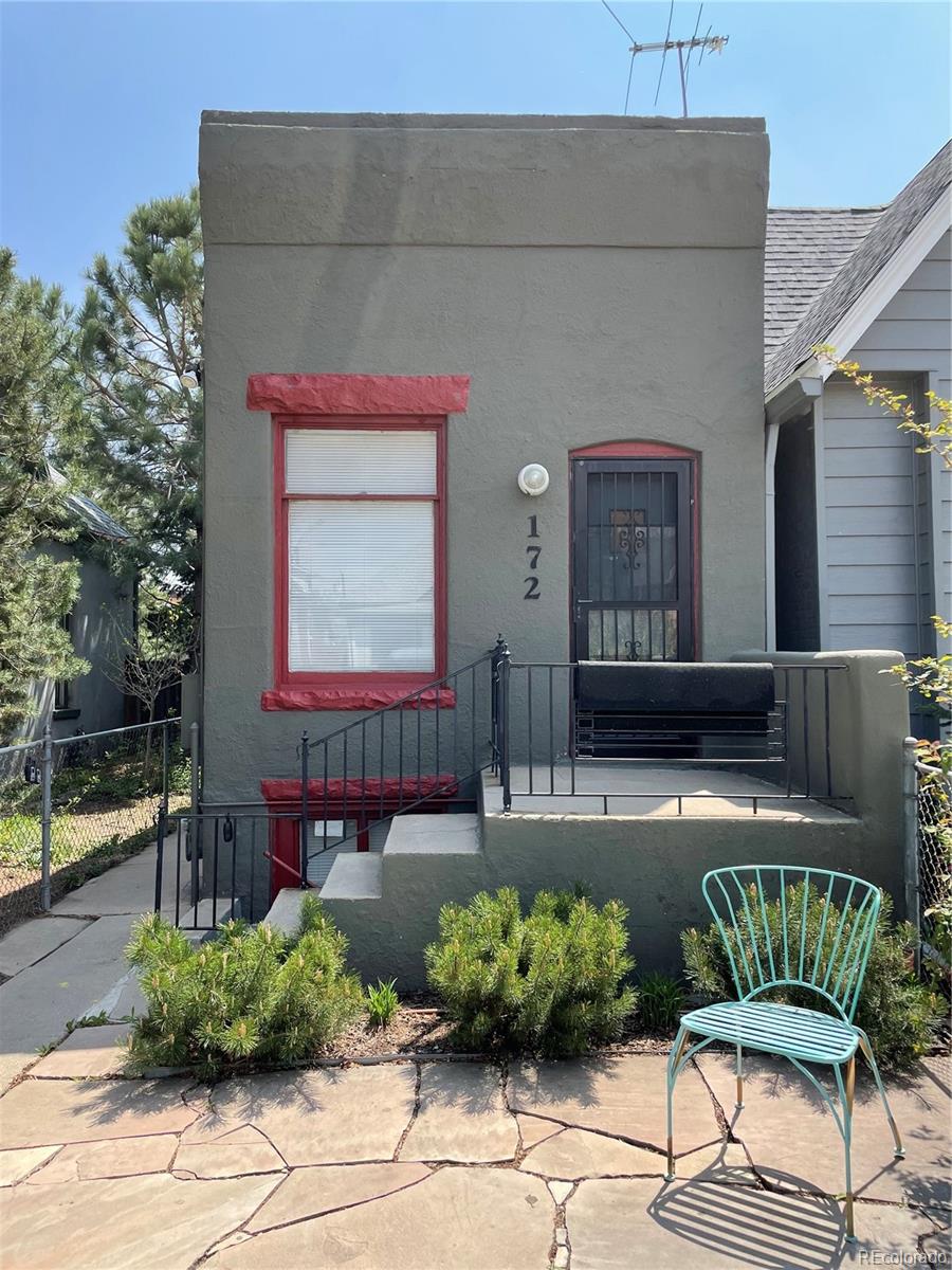 a house view with a seating space