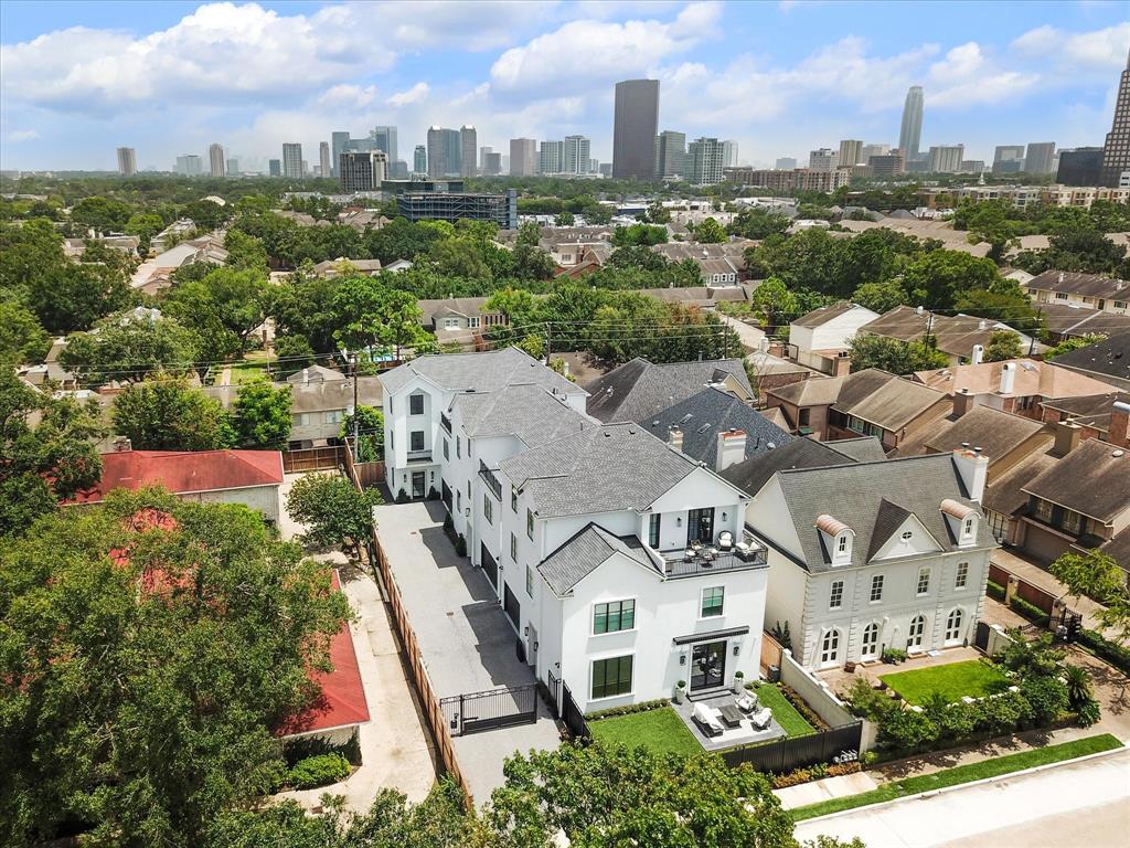 an aerial view of a city