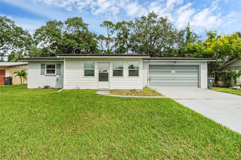 front view of house with a yard