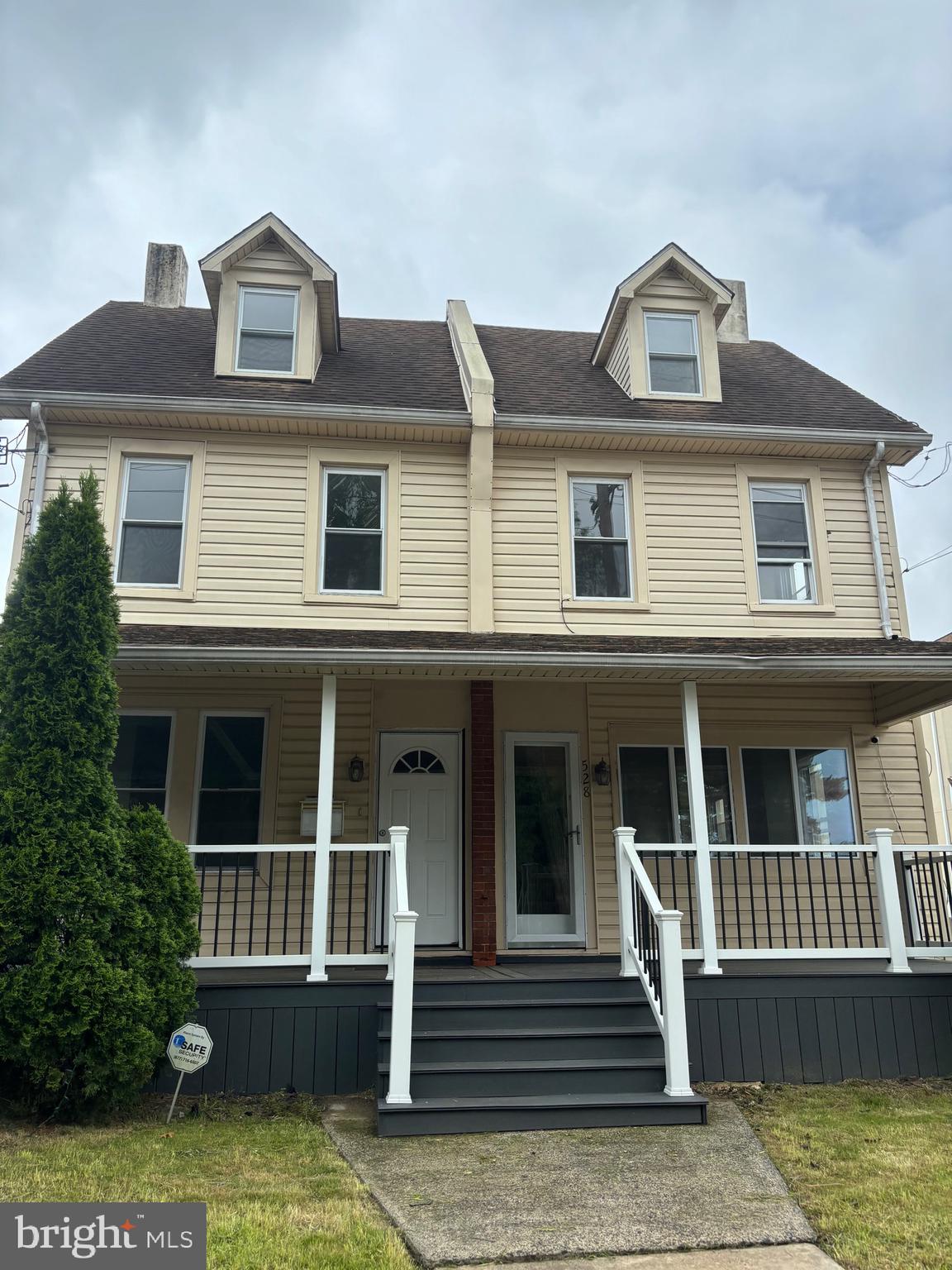 a front view of a house