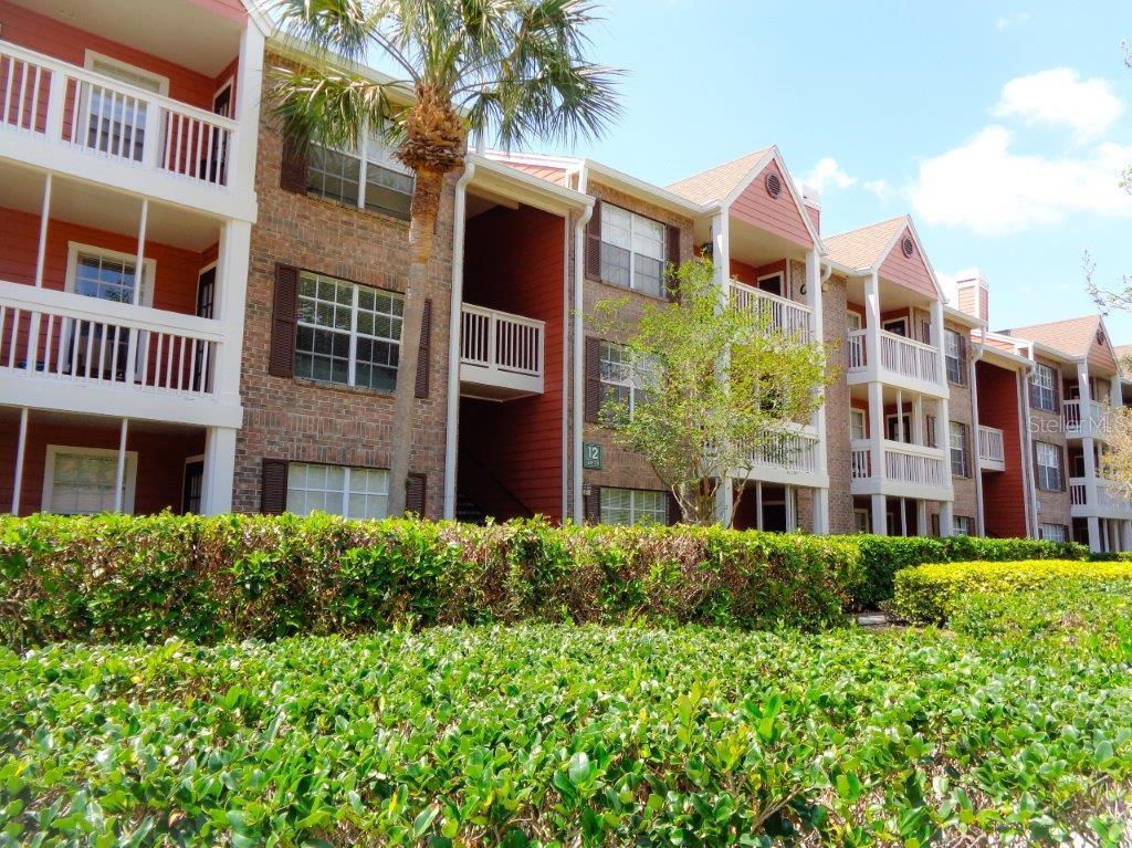 a view of a building front of house