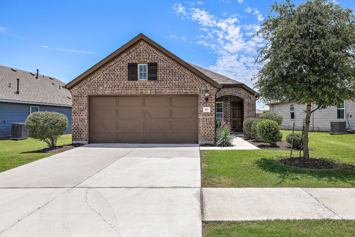 Welcome to this fantastic 2019 Saddlecreek home that features front brick siding, full gutters, front + back irrigation, and a water softener loop.