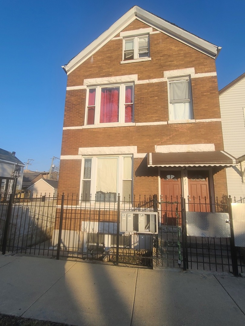 a front view of a house