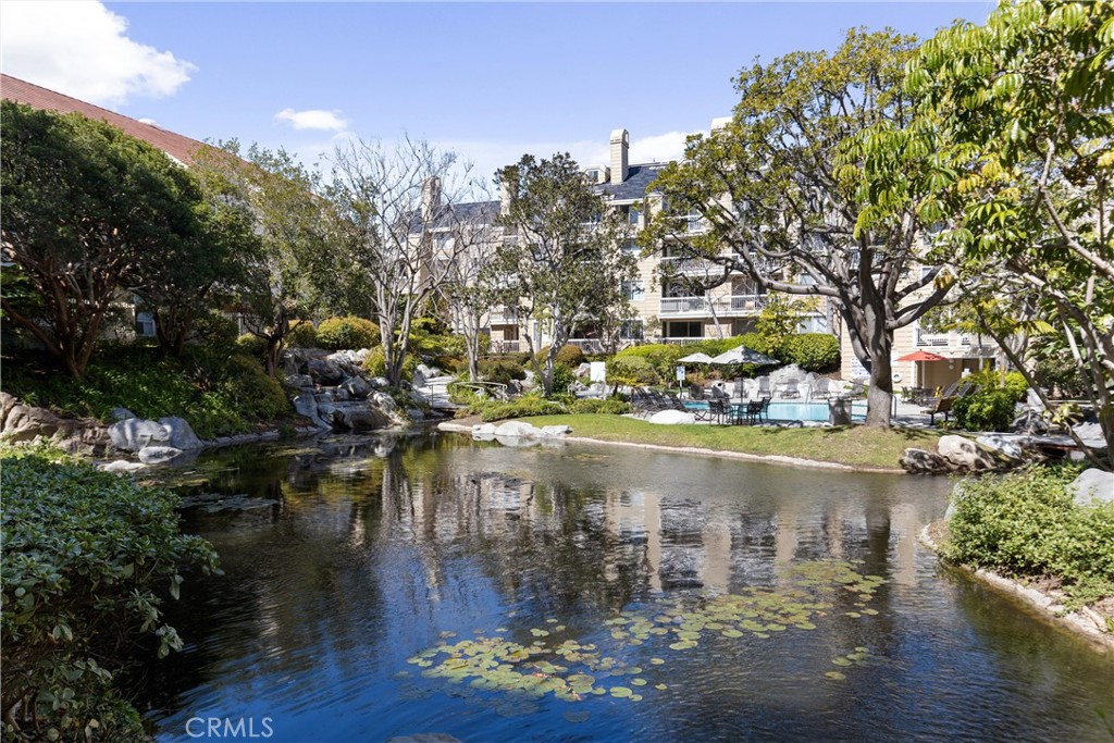 a view of water pond with outdoor space