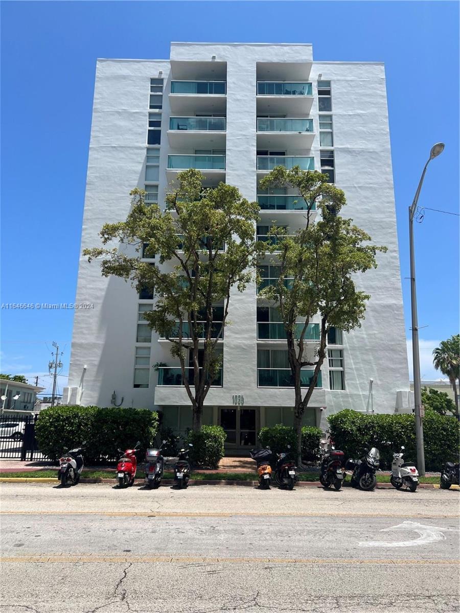 a view of a building and a street view