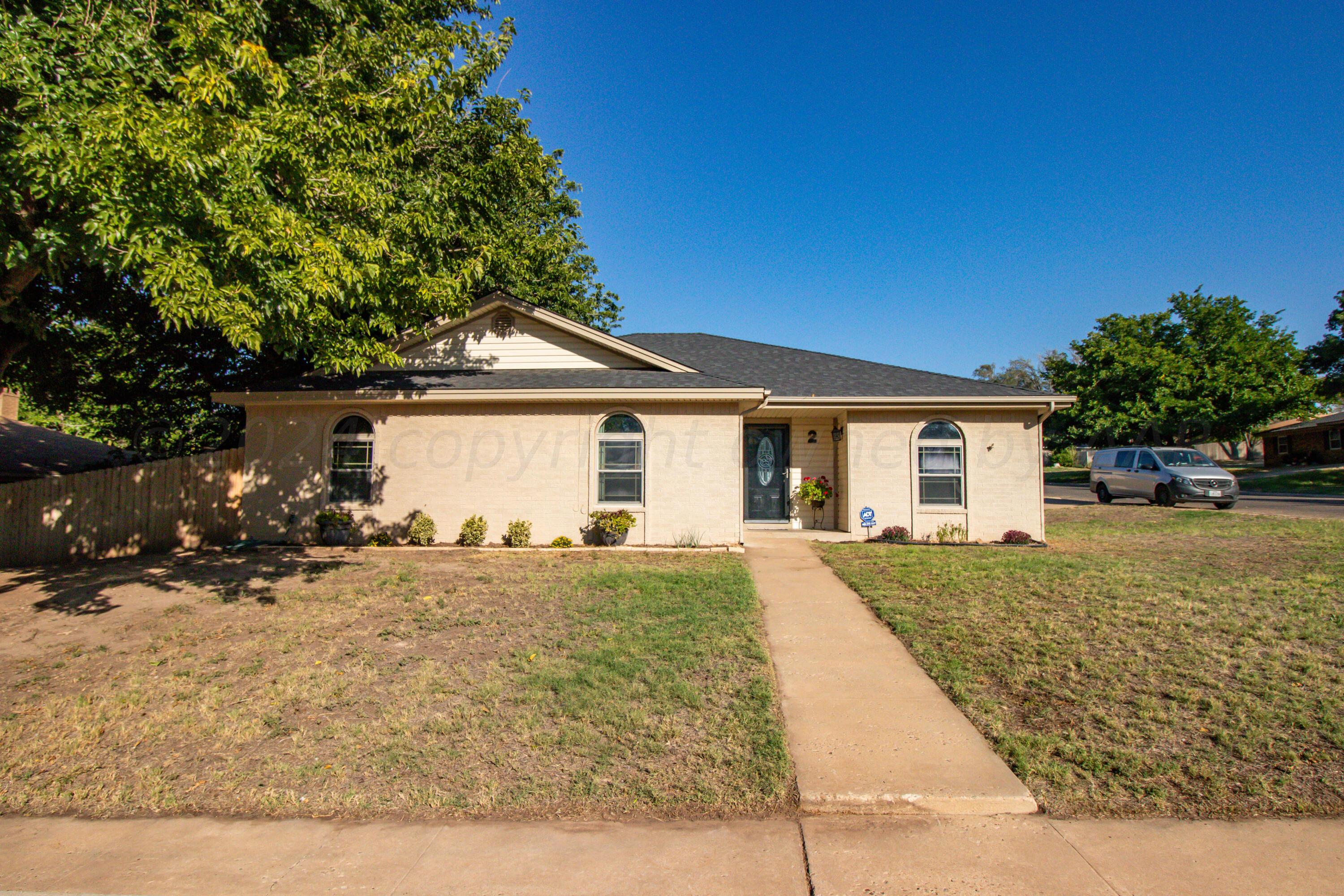 front view of a house with a outdoor space