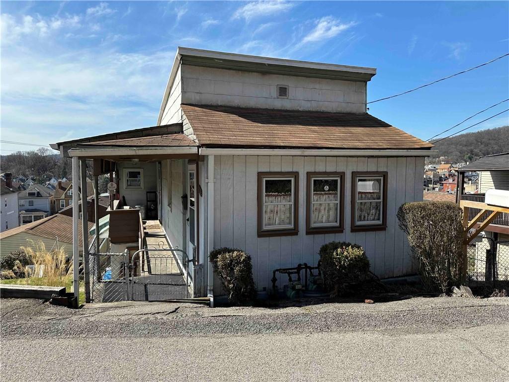 a front view of a house