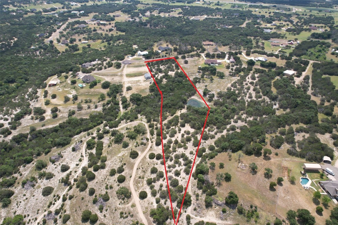 an aerial view of a residential houses