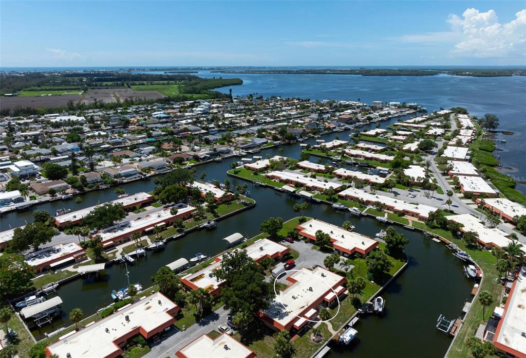 an aerial view of a city