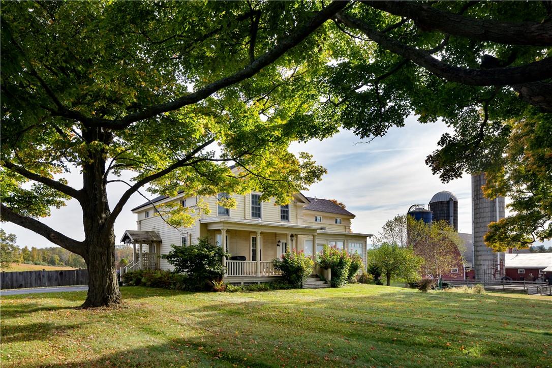 View of front of this Ancram, NY colonial farmhouse