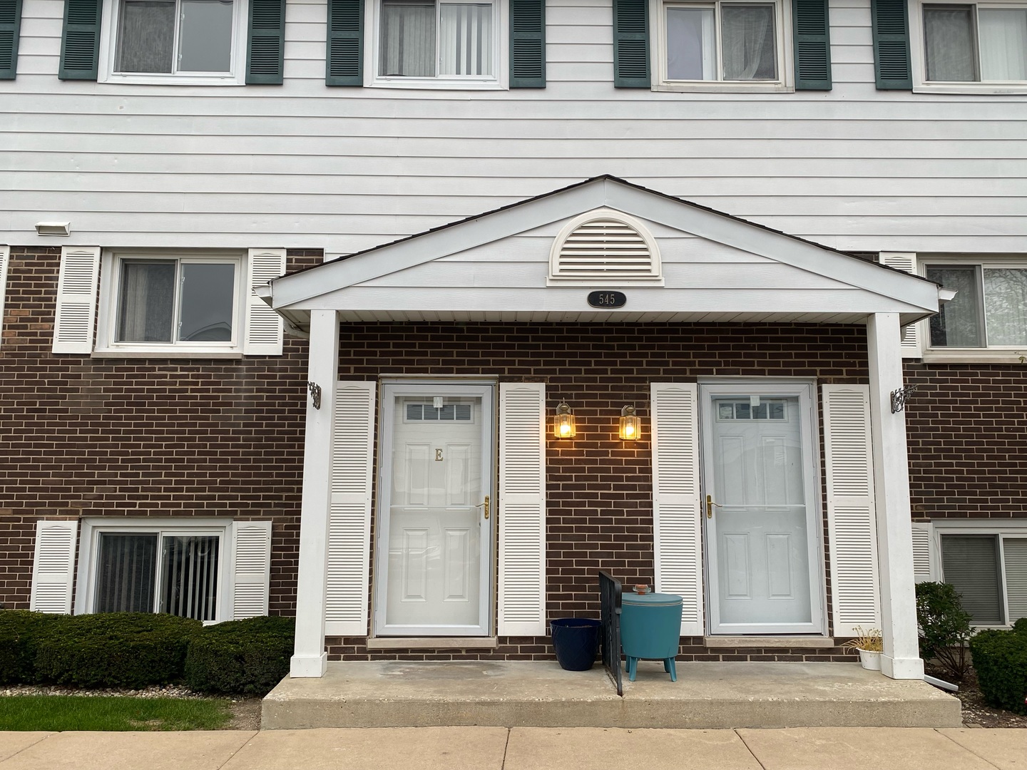 a front view of a house