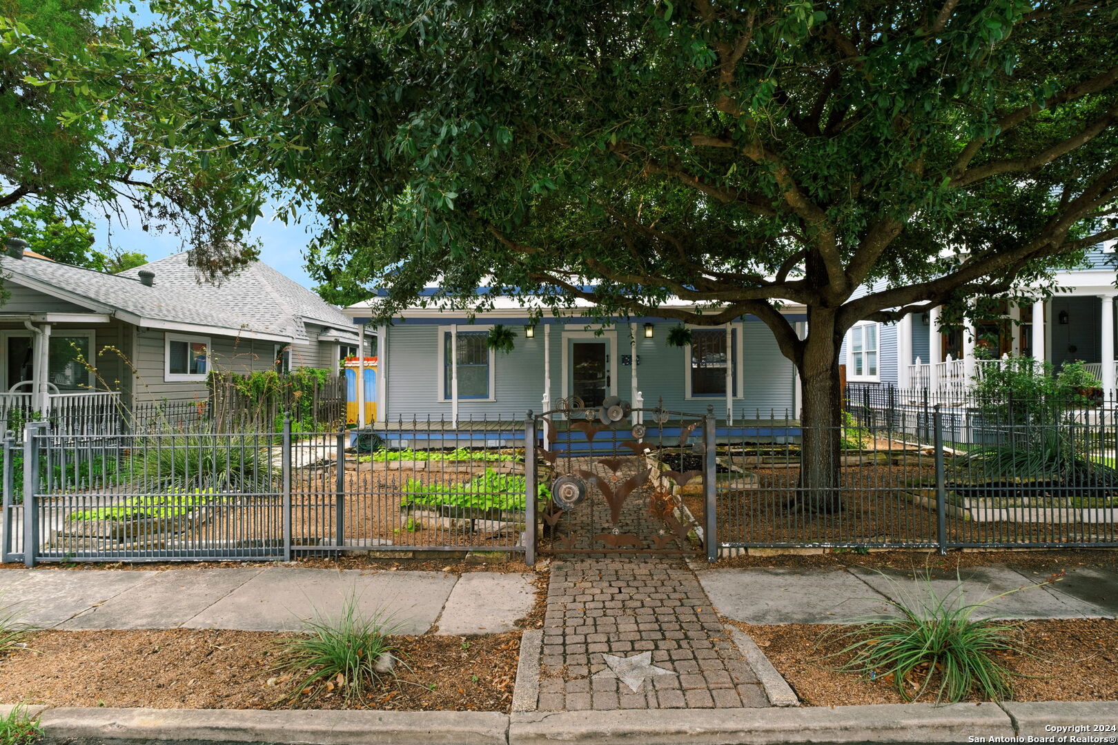 front view of a house with a porch